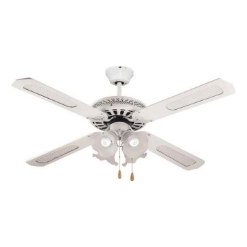 Ventilator de tavan, 4xE27/70W/230V, Ø 132 cm, alb