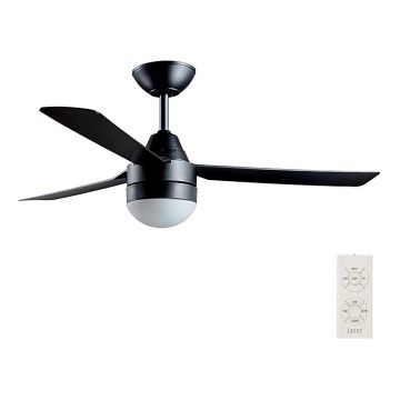 Ventilator de tavan BAYSIDE 531018 MEGARA 2xE14/15W/230V negru + telecomandă