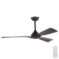 Ventilator de tavan d. 132 cm IP44 negru + telecomandă