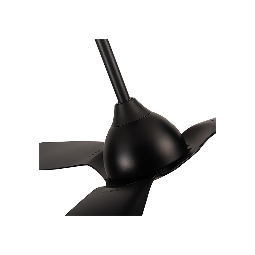 Ventilator de tavan d. 132 cm IP44 negru + telecomandă