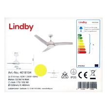 Ventilator de tavan EMANUEL 2xE14/42W/230V Lindby + telecomandă