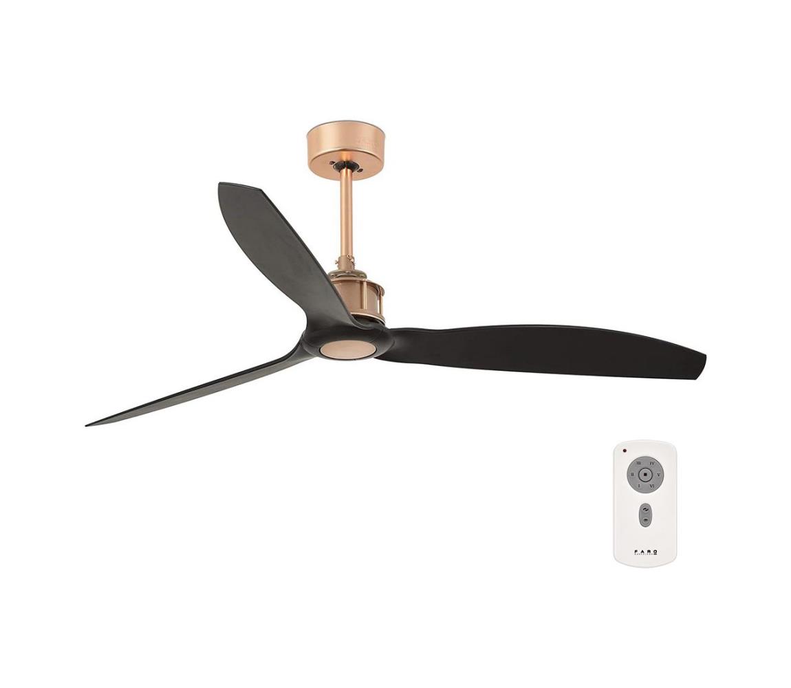 FARO 33418 - Ventilator de tavan JUST FAN negru/cupru