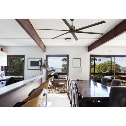 Ventilator de tavan FARO 33462A ANDROS XL maro d. 213 cm + telecomandă