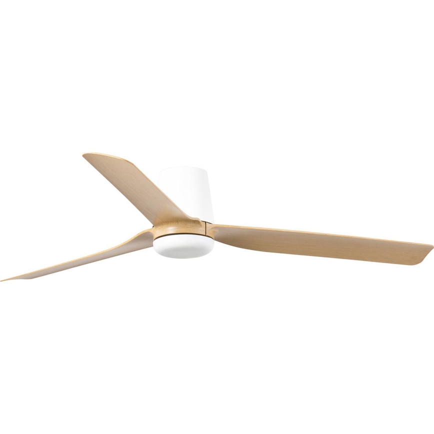 Ventilator de tavan FARO 33829 PUNT TUB M maro/alb d. 130 cm + telecomandă