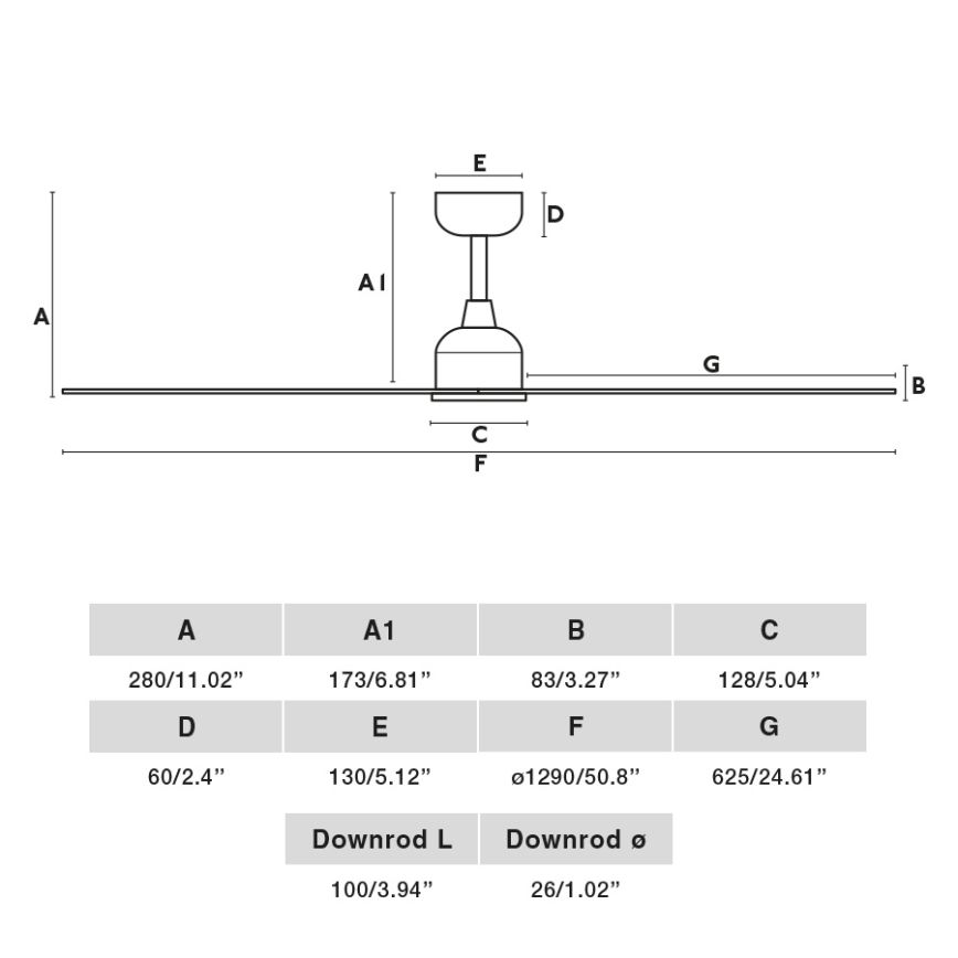 Ventilator de tavan FARO 34301 PALMA maro d. 129 cm IP44 + telecomandă