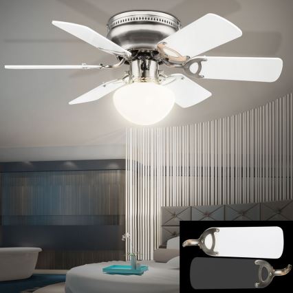 GLOBO 0307W - Ventilator pentru tavan UGO 1xE27/60W/230V