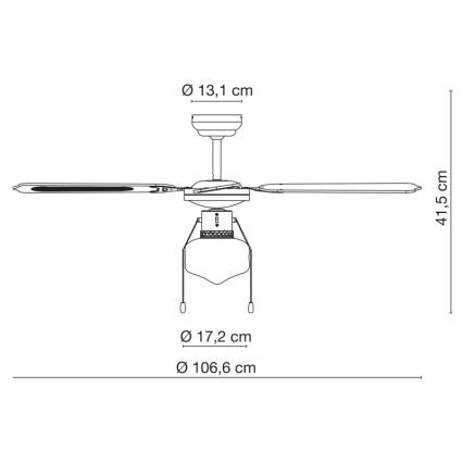Ventilator de tavan Globo 1xE27/60W/230V