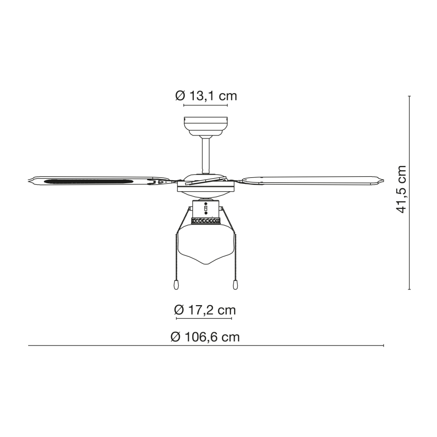 Ventilator de tavan Globo 1xE27/60W/230V
