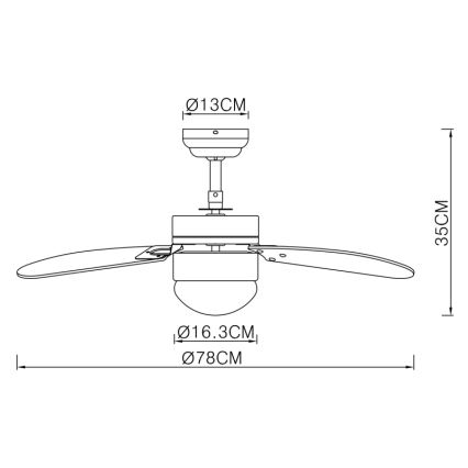 Ventilator de tavan Globo 1xE14/60W/230V