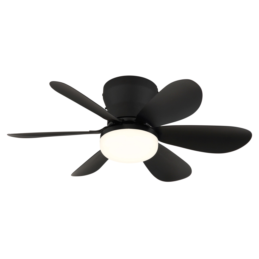Globo - Ventilator de tavan cu LED dimabil, 5W/230V, 2700-6500K, negru, cu telecomandă