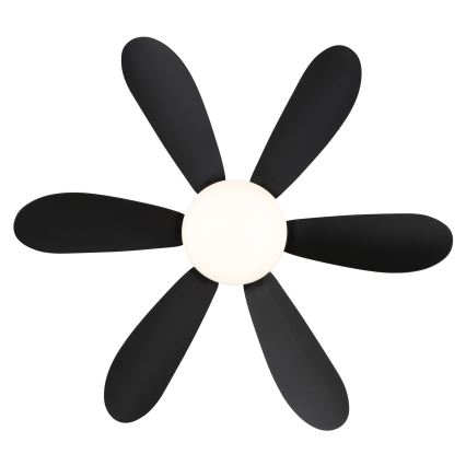 Globo - Ventilator de tavan cu LED dimabil, 5W/230V, 2700-6500K, negru, cu telecomandă
