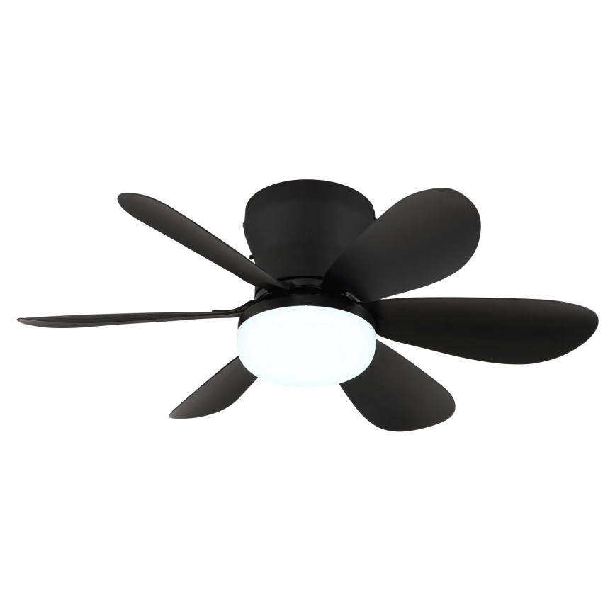 Globo - Ventilator de tavan cu LED dimabil, 5W/230V, 2700-6500K, negru, cu telecomandă