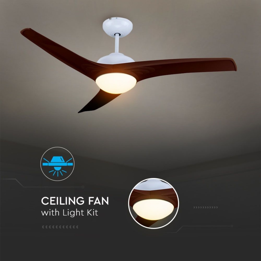 Ventilator de tavan LED/15W/230V 3000/4000/6400K + telecomandă