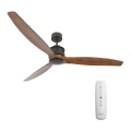 Ventilator de tavan Lucci air 210507 AIRFUSION AKMANI paulovnia/negru + telecomandă