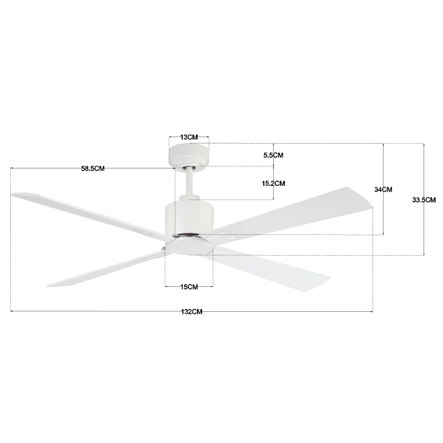 Ventilator de tavan Lucci Air 210521 AIRFUSION CLIMATE lemn/alb + telecomandă