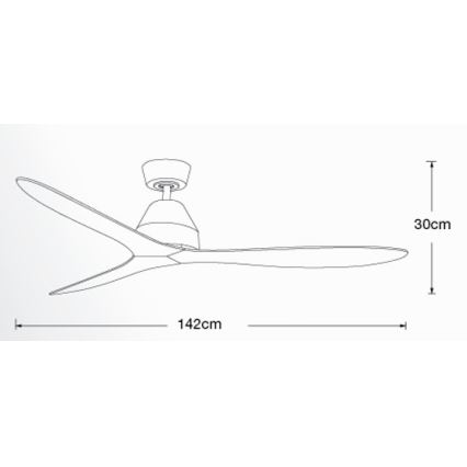 Ventilator de tavan Lucci air 213041 WHITEHAVEN negru + telecomandă