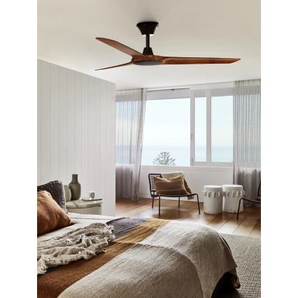 Ventilator de tavan Lucci Air 21321749 ABYSS d. 142 cm IP66 maro + telecomandă