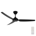 Ventilator de tavan Lucci air 21616349 POLIS IP55 negru + telecomandă