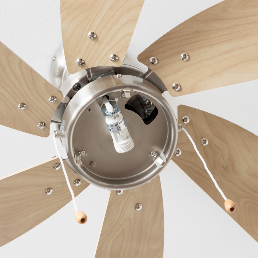 Ventilator de tavan ZEVENTI FAMARA 1xE14/60W/230V bej