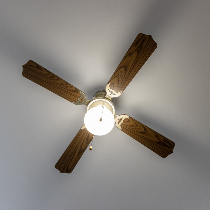 Ventilator de tavan ZEVENTI NAVAGIO 1xE27/60W/230V maro