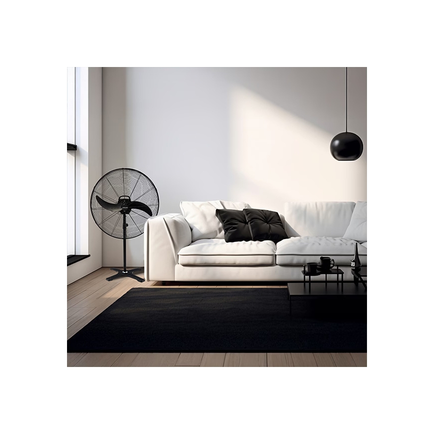 Ventilator industrial de podea 115W/230V, înălțime 188 cm, negru