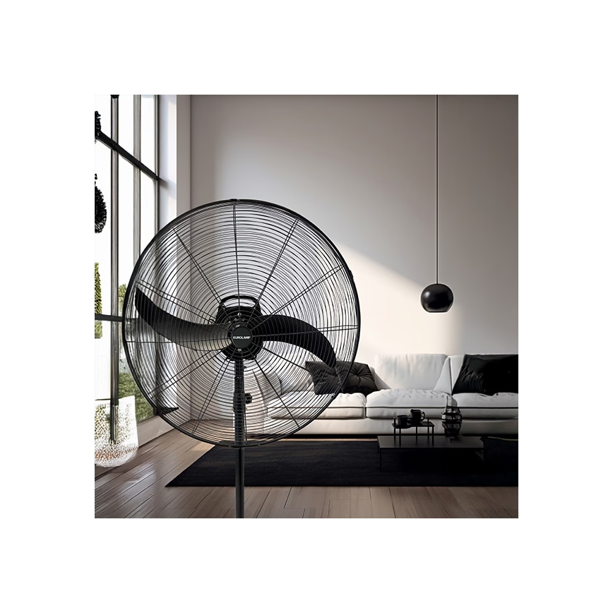 Ventilator industrial de podea 115W/230V, înălțime 188 cm, negru
