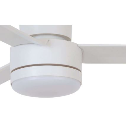 Ventilator LED de tavan BAYSIDE 213037 LAGOON GX53/17W/230V alb + telecomandă