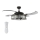 Ventilator LED de tavan FANAWAY 212927 CLASSIC 3xE27/4W/230V negru + telecomandă