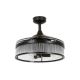 Ventilator LED de tavan FANAWAY 212928 CORBELLE 3xE27/4W/230V negru + telecomandă