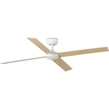 Ventilator LED de tavan FARO 34355WT RUDDER L alb/bej d. 132 cm Wi-Fi Tuya + telecomandă