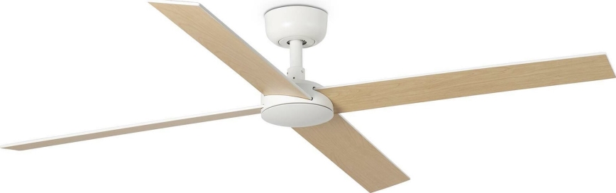 Ventilator LED de tavan FARO 34355WT RUDDER L alb/bej d. 132 cm Wi-Fi Tuya + telecomandă