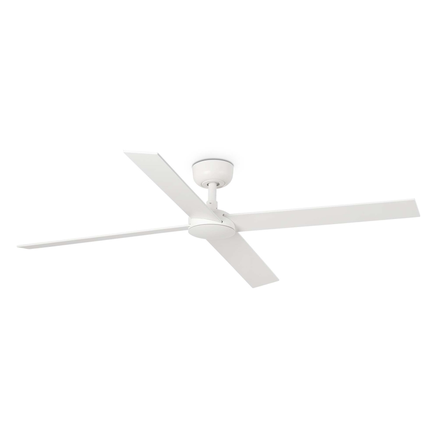 Ventilator LED de tavan FARO 34355WT RUDDER L alb/bej d. 132 cm Wi-Fi Tuya + telecomandă