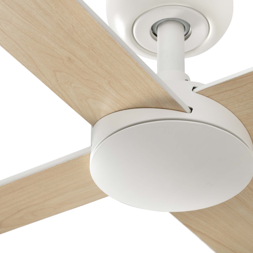 Ventilator LED de tavan FARO 34355WT RUDDER L alb/bej d. 132 cm Wi-Fi Tuya + telecomandă
