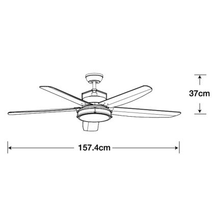 Ventilator LED dimabil de tavan Lucci Air 213175 LOUISVILLE 1xGX53/58W/230V maro + telecomandă
