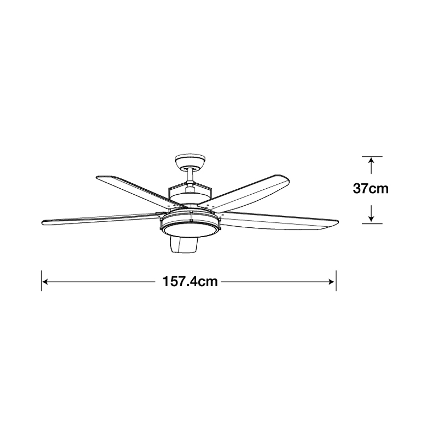 Ventilator LED dimabil de tavan Lucci Air 213175 LOUISVILLE 1xGX53/58W/230V maro + telecomandă