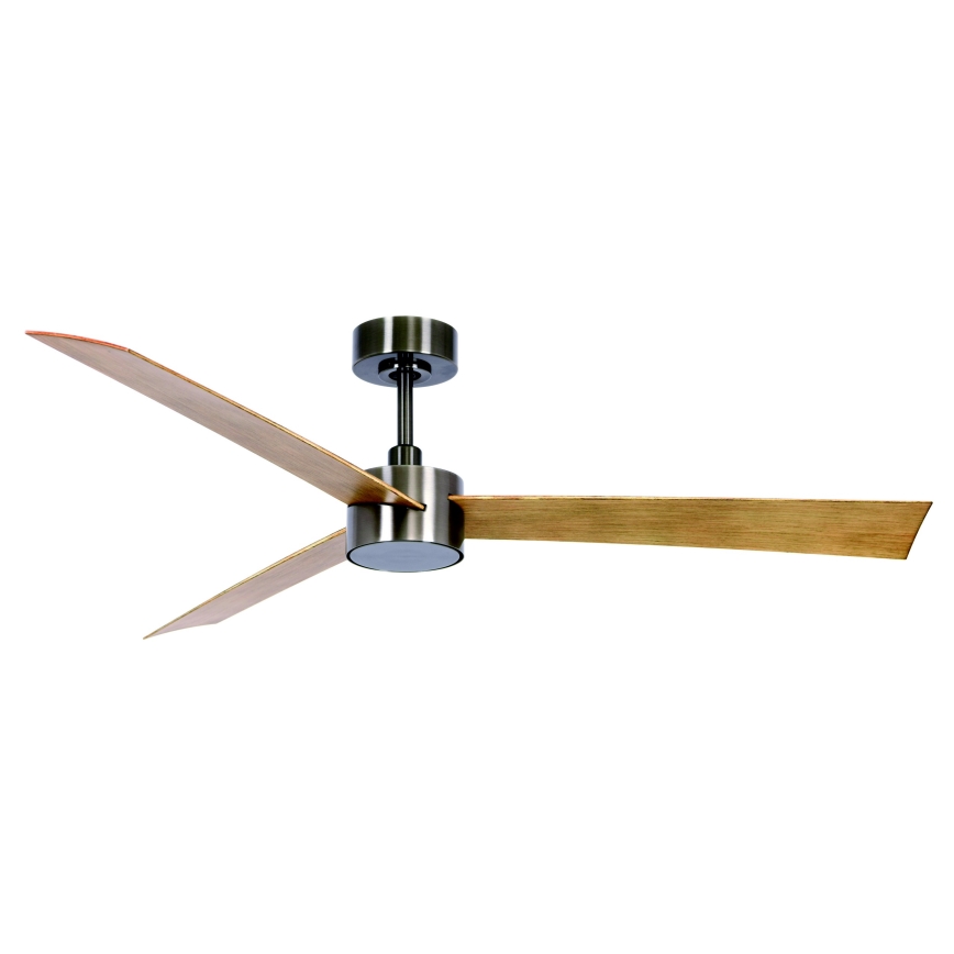 Ventilator LED dimabil de tavan Lucci air 21610449 CLIMATE 1xGX53/12W/230V maro/crom + telecomandă