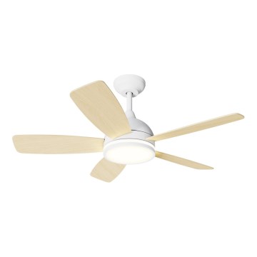 Ventilator LED dimabil de tavan Aigostar LED/20W/230V 2700-6500K 132 cm alb/bej + telecomandă