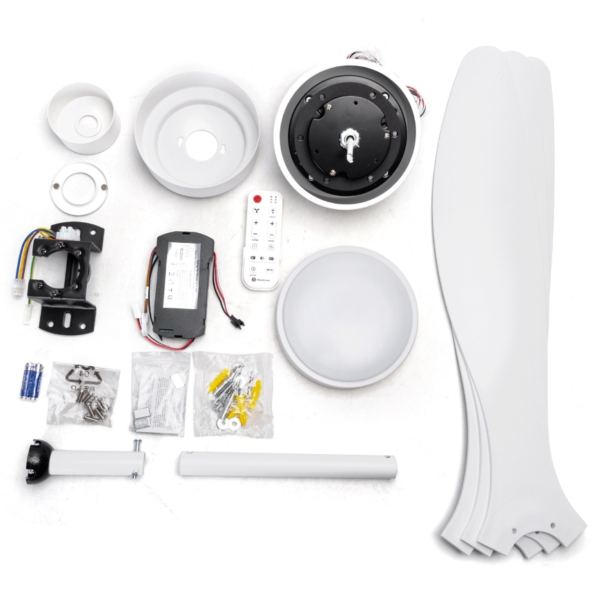 Ventilator LED dimabil de tavan Aigostar LED/20W/230V 2700-6500K 132 cm alb + telecomandă