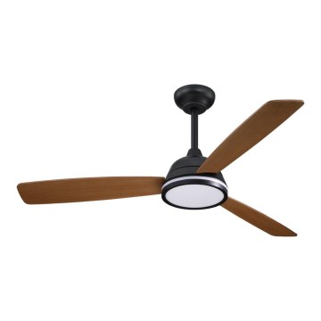 Ventilator LED dimabil de tavan Aigostar LED/20W/230V 2700-6500K 132 cm maro + telecomandă