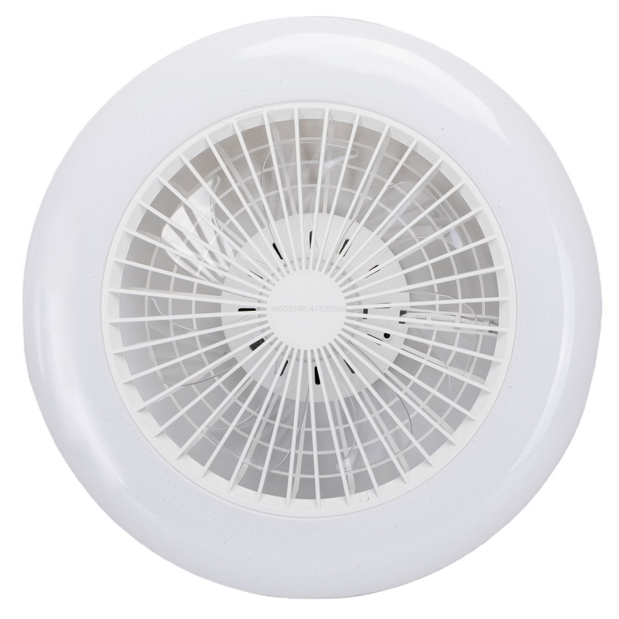 Plafonieră LED dimabilă cu ventilator Aigostar LED/40W/230V 2700-6500K d. 48,5 cm alb + telecomandă