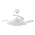 Ventilator LED dimabil de tavan FANAWAY 21612949  STROLL LED/30W/230V 2700/3500/5000K d. 106 cm alb/transparent + telecomandă