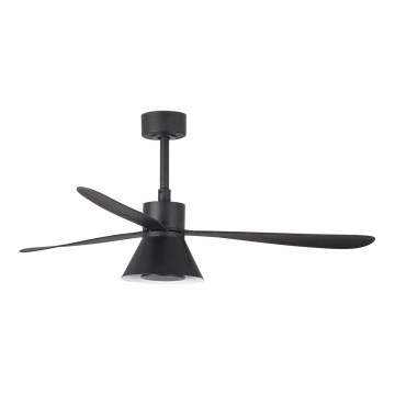 Ventilator LED dimabil de tavan FARO 33761WT-23 AMELIA L CONE LED/20W/230V 2700/3500/5000K negru d. 132 cm Wi-Fi Tuya + telecomandă