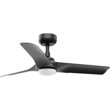 Ventilator LED dimabil de tavan FARO 33825WT-1TW HEY S LED/10W/230V 2700/4000/6000K negru d. 90 cm Wi-Fi Tuya + telecomandă
