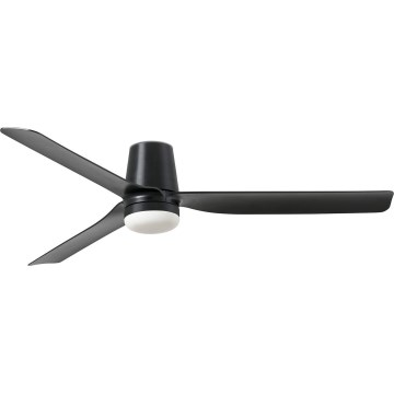 Ventilator LED dimabil de tavan FARO 33830WT-1TW PUNT TUB M LED/18W/230V 3000/4200/6500K negru d. 132 cm Wi-Fi Tuya + telecomandă