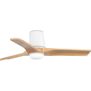 Ventilator LED dimabil de tavan FARO 3383e6WT-1TW HEYWOOD TUB S LED/10W/230V 2700/4000/6000K pin/alb d. 90 cm Wi-Fi Tuya + telecomandă