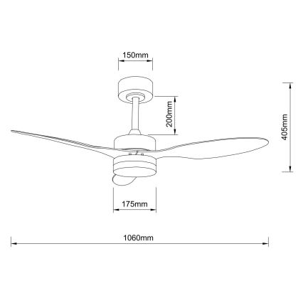 Ventilator LED dimabil de tavan Globo LED/20W/230V 2700-6500K + telecomandă