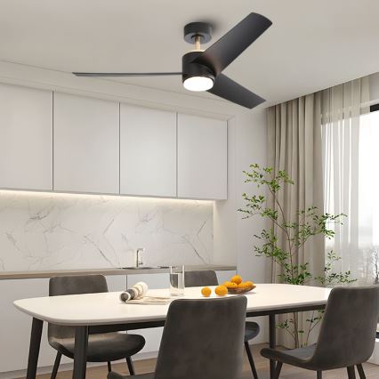 Ventilator LED dimabil de tavan Immax NEO 07280L BEAUTY LED/18W/230V Wi-Fi Tuya negru + telecomandă