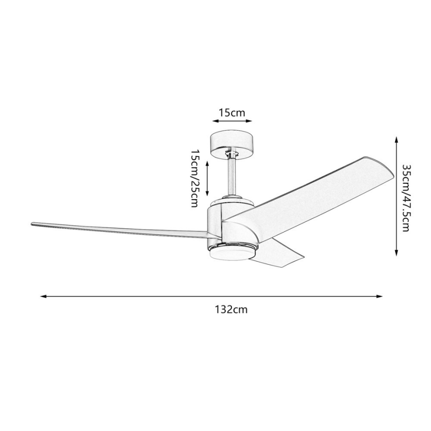 Ventilator LED dimabil de tavan Immax NEO 07280L BEAUTY LED/18W/230V Wi-Fi Tuya negru + telecomandă