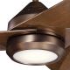 Ventilator LED dimabil de tavan JADE 18W/230V maro Kichler + telecomandă