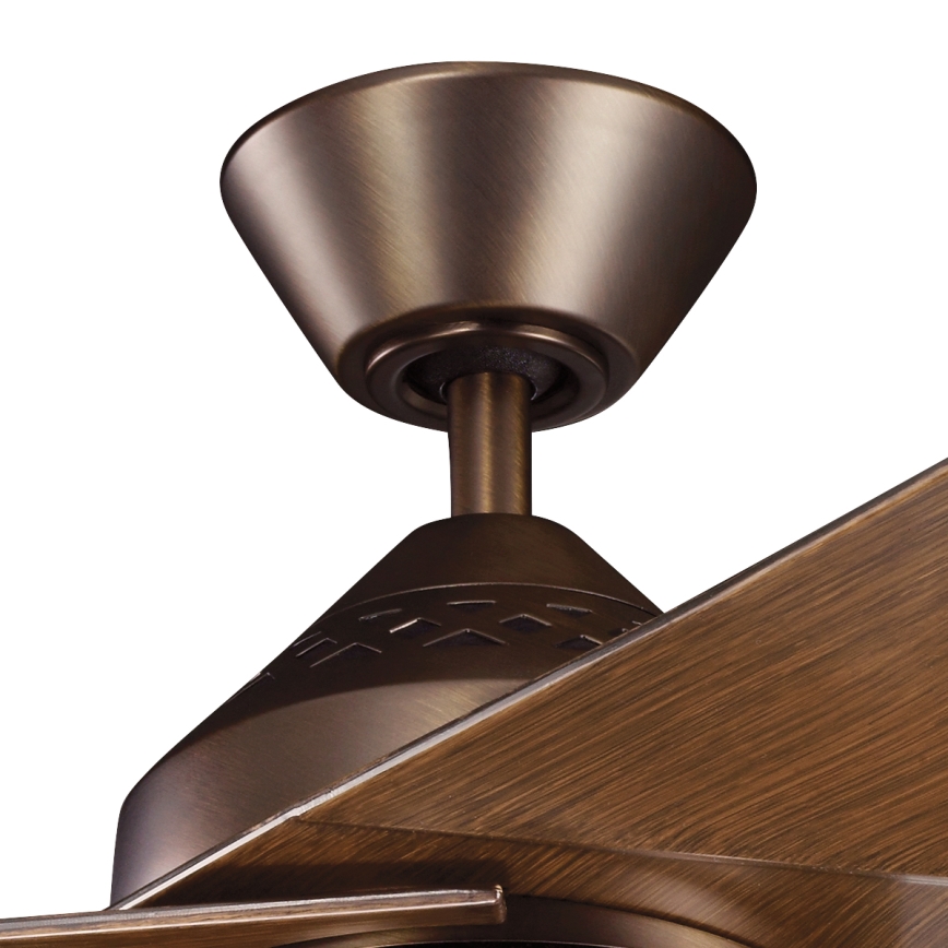 Ventilator LED dimabil de tavan Kichler JADE 18W/230V maro + telecomandă